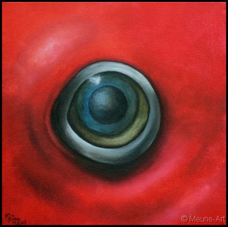 Augenblick eines Edelpapageis Acryl auf Leinwand;
30 x 30 cm